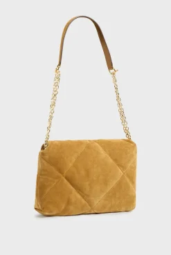 Sac Porte Travers En Cuir Velours Matelasse - Le Fanny<Gerard Darel Discount