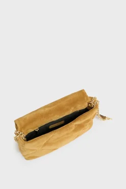 Sac Porte Travers En Cuir Velours Matelasse - Le Fanny<Gerard Darel Discount