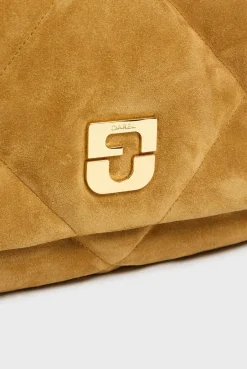 Sac Porte Travers En Cuir Velours Matelasse - Le Fanny<Gerard Darel Discount