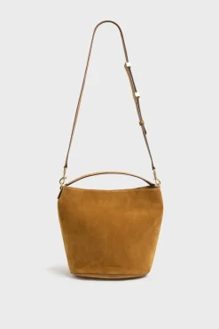 Sac Seau En Cuir Velours Ble - Le Sandrine<Gerard Darel New