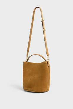 Sac Seau En Cuir Velours Ble - Le Sandrine<Gerard Darel New