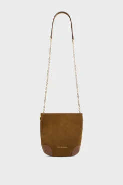 Sac Travers Cuir Velours Ambre - Mini Charlotte<Gerard Darel Hot