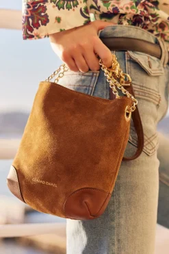 Sac Travers Cuir Velours Ambre - Mini Charlotte<Gerard Darel Hot