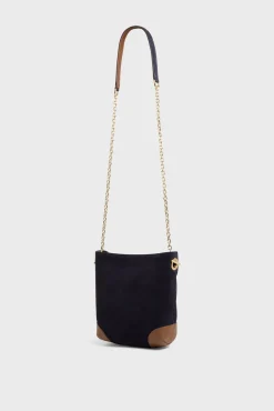 Sac Travers En Cuir Bleu - Mini Charlotte<Gerard Darel Best