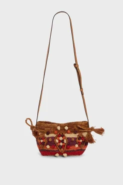 Sac Travers En Raphia Rouge - Mini 24<Gerard Darel Fashion