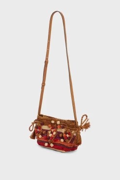 Sac Travers En Raphia Rouge - Mini 24<Gerard Darel Fashion