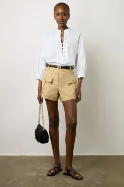 Short A Poches En Coton Sable - Clemy<Gerard Darel Best