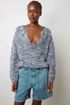 Short En Jean Clair Nuage - Cassis<Gerard Darel Clearance