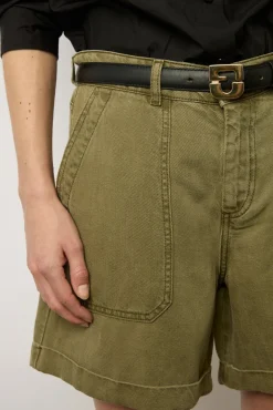 Short En Lin Melange Vert Kaki - Catille<Gerard Darel Hot