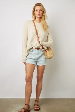 Short Frange A Monogramme Bleu Ciel - Farel<Gerard Darel Discount