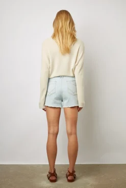 Short Frange A Monogramme Bleu Ciel - Farel<Gerard Darel Discount