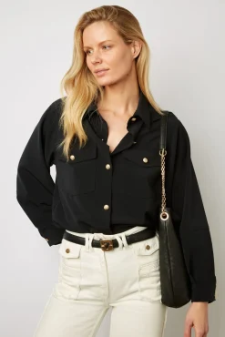 Surchemise En Microfibre Marine - Belita<Gerard Darel Outlet