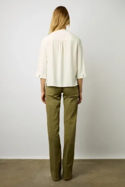 Top Zippe Avec Surpiqures Ecru - Adeline<Gerard Darel Online