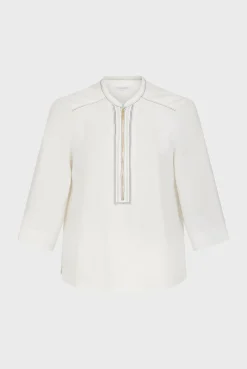 Top Zippe Avec Surpiqures Ecru - Adeline<Gerard Darel Online
