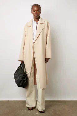 Trench En Laine Melangee Sable - Neissa<Gerard Darel Discount