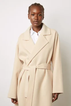Trench En Laine Melangee Sable - Neissa<Gerard Darel Discount