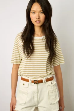 Tshirt A Rayures En Lurex Or - Mike<Gerard Darel Clearance