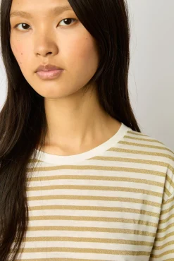 Tshirt A Rayures En Lurex Or - Mike<Gerard Darel Clearance