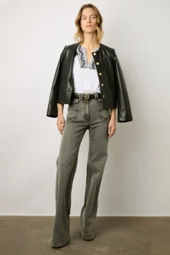 Tshirt Au Col Brode Ecru - Maysam<Gerard Darel Hot