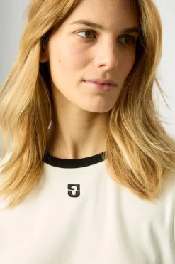 Tshirt Col Rond A Logo Ecru - Marlyne<Gerard Darel New