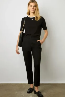 Tshirt Col Rond A Logo Noir - Marlyne<Gerard Darel Clearance