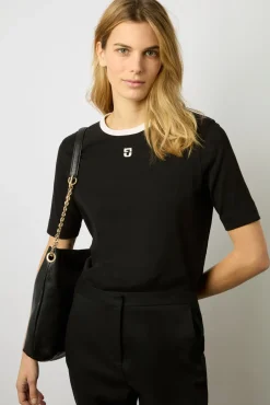 Tshirt Col Rond A Logo Noir - Marlyne<Gerard Darel Clearance