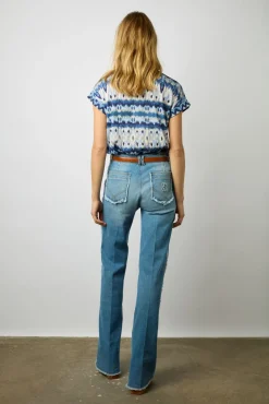 T-Shirt Col Rond Tie And Dye Ecru - Marcele<Gerard Darel Discount