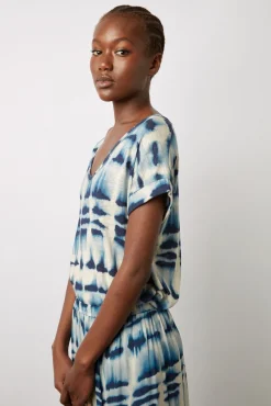 T-Shirt Col Rond Tie & Dye Indigo - Marcele<Gerard Darel Best