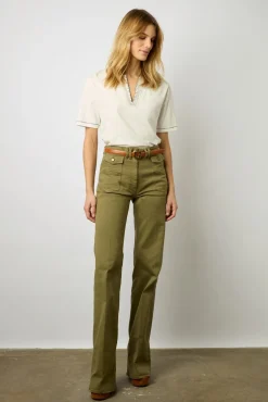 Tshirt Col Tunisien En Coton Ecru - Marina<Gerard Darel Fashion