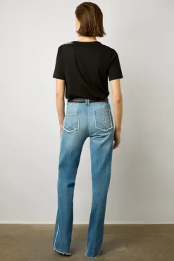 Tshirt En Coton A Strass Noir - Malie<Gerard Darel Hot