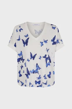 Tshirt En Coton Papillons Bleu - Mirela<Gerard Darel Discount
