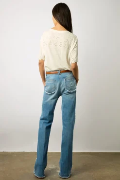 Tshirt En Lin A Broderie Ecru - Manika<Gerard Darel Clearance
