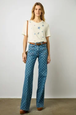 Tshirt Etoiles En Lin Ecru - Manele<Gerard Darel Fashion