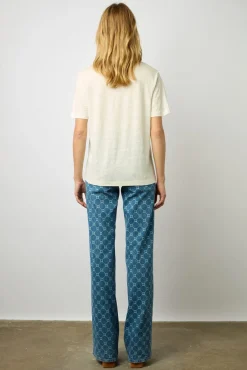Tshirt Etoiles En Lin Ecru - Manele<Gerard Darel Fashion