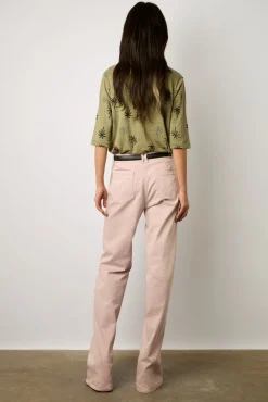 Tshirt Palmier En Lin Vert Kaki - Madison<Gerard Darel Sale