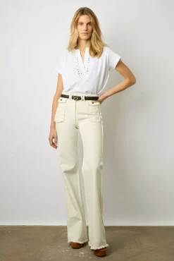 T-Shirt Pastilles En Coton Ecru - Manou<Gerard Darel Discount
