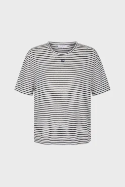 Tshirt Raye En Lin Marine - Myria<Gerard Darel Clearance