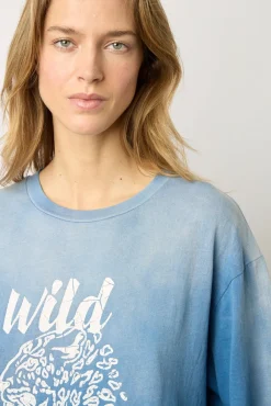 Tshirt Serigraphie Indigo - Malory<Gerard Darel Hot