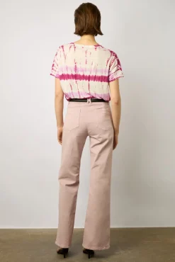 Tshirt Tie And Dye En Lin Fuchsia - Melane<Gerard Darel Online