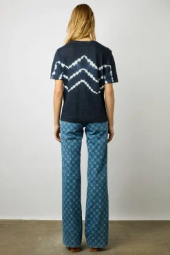 Tshirt Tie And Dye En Lin Indigo - Maroi<Gerard Darel Discount