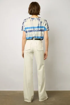 Tshirt Tie And Dye En Lin Indigo - Melane<Gerard Darel Hot