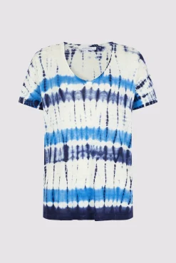 Tshirt Tie And Dye En Lin Indigo - Melane<Gerard Darel Hot