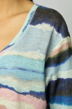 Tshirt V Aquarelle En Lin Electrique - Misia<Gerard Darel Online
