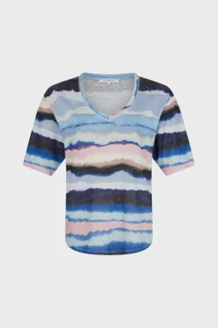 Tshirt V Aquarelle En Lin Electrique - Misia<Gerard Darel Online