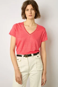 Tshirt V En Lin Ecrevisse - Mindy<Gerard Darel Online