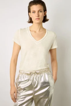 Tshirt V En Lin Ecru - Mindy<Gerard Darel Discount