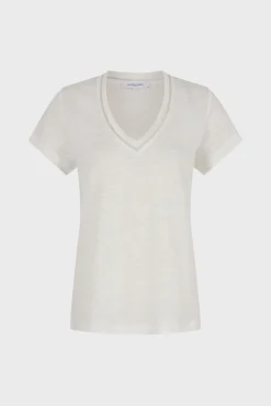 Tshirt V En Lin Ecru - Mindy<Gerard Darel Discount