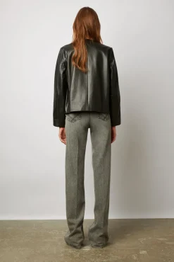 Veste Courte En Cuir D'Agneau Plonge - Najya<Gerard Darel Online