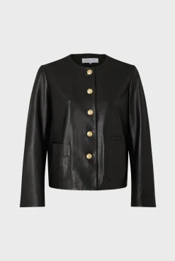 Veste Courte En Cuir D'Agneau Plonge - Najya<Gerard Darel Online