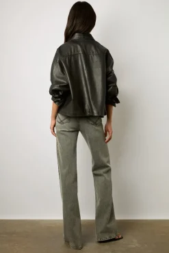 Veste Courte En Cuir Noir - Jocya<Gerard Darel New